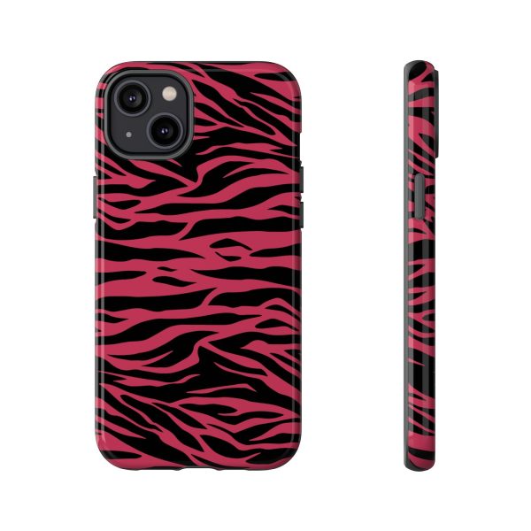 Viva Magenta Cute Wild Tiger Print Pattern Tough Phone Case - Image 24