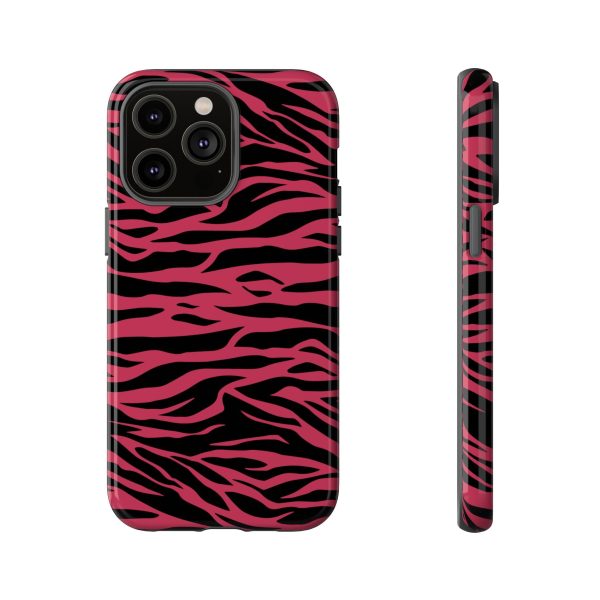 Viva Magenta Cute Wild Tiger Print Pattern Tough Phone Case - Image 25