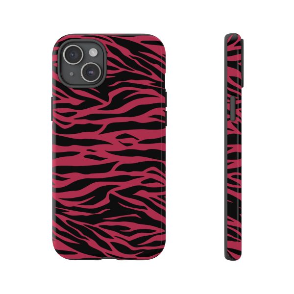 Viva Magenta Cute Wild Tiger Print Pattern Tough Phone Case - Image 32