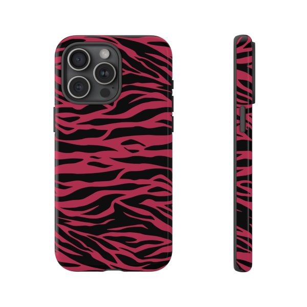 Viva Magenta Cute Wild Tiger Print Pattern Tough Phone Case - Image 34