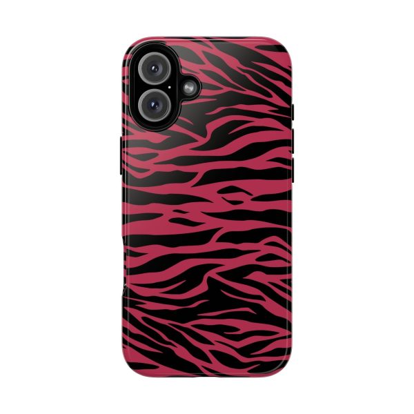 Viva Magenta Cute Wild Tiger Print Pattern Tough Phone Case - Image 41