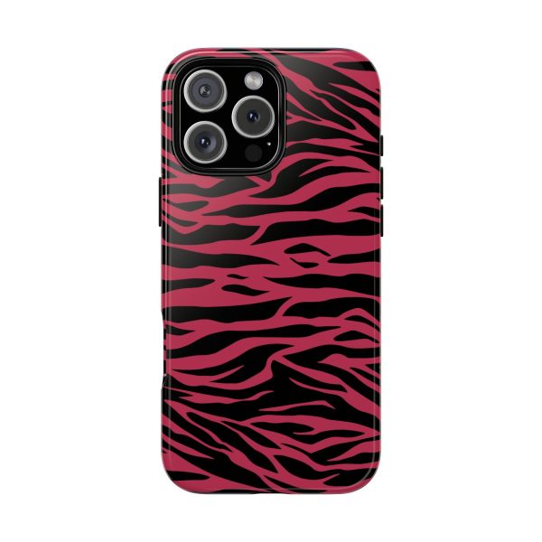 Viva Magenta Cute Wild Tiger Print Pattern Tough Phone Case - Image 43