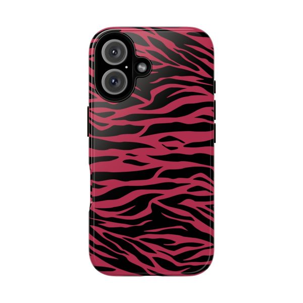 Viva Magenta Cute Wild Tiger Print Pattern Tough Phone Case - Image 40