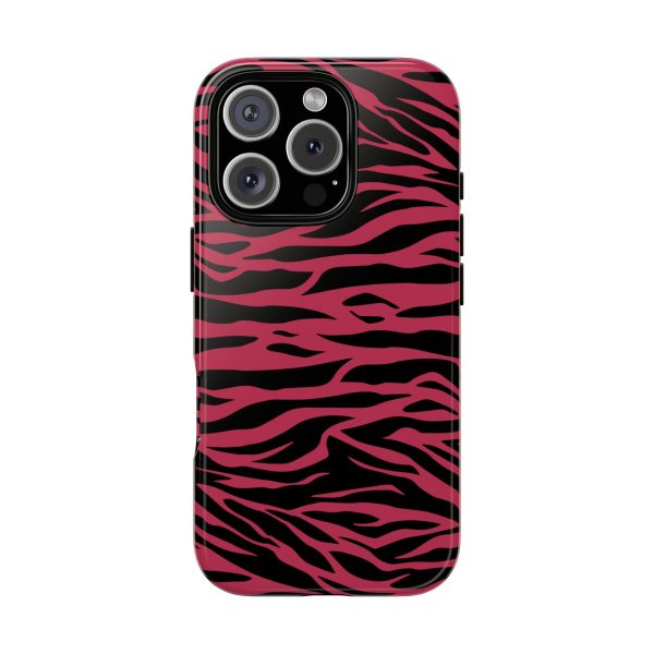 Viva Magenta Cute Wild Tiger Print Pattern Tough Phone Case - Image 42