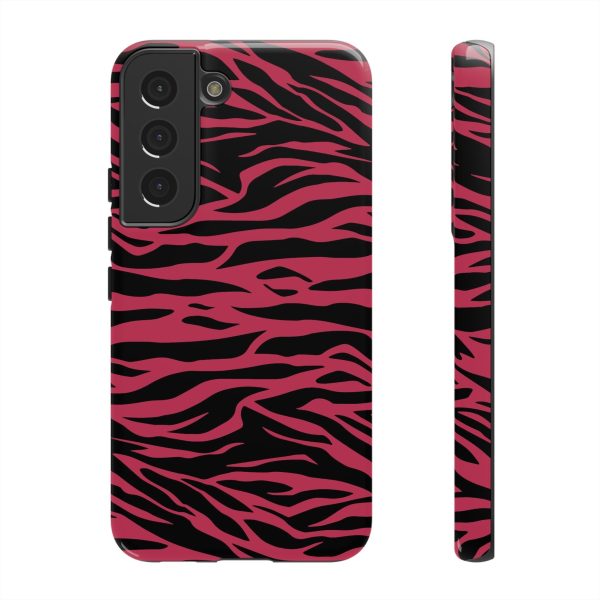 Viva Magenta Cute Wild Tiger Print Pattern Tough Phone Case - Image 19