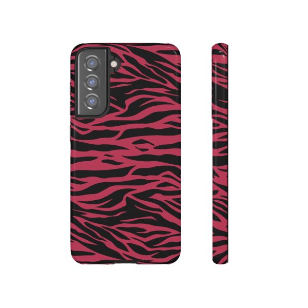 Viva Magenta Cute Wild Tiger Print Pattern Tough Phone Case - Image 18