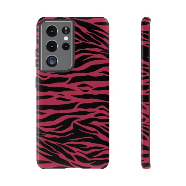 Viva Magenta Cute Wild Tiger Print Pattern Tough Phone Case - Image 14