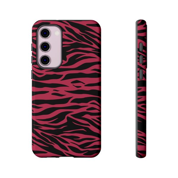 Viva Magenta Cute Wild Tiger Print Pattern Tough Phone Case - Image 27