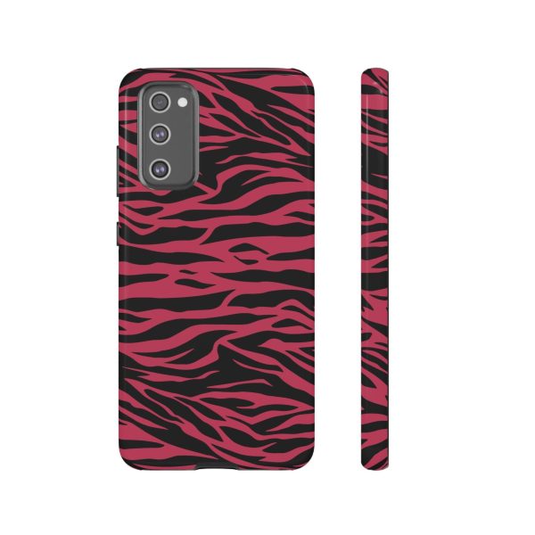 Viva Magenta Cute Wild Tiger Print Pattern Tough Phone Case - Image 17