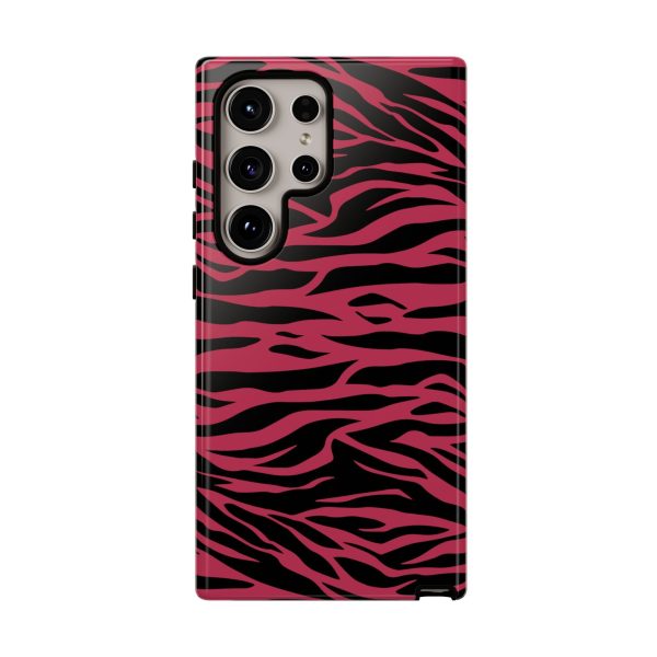 Viva Magenta Cute Wild Tiger Print Pattern Tough Phone Case - Image 37