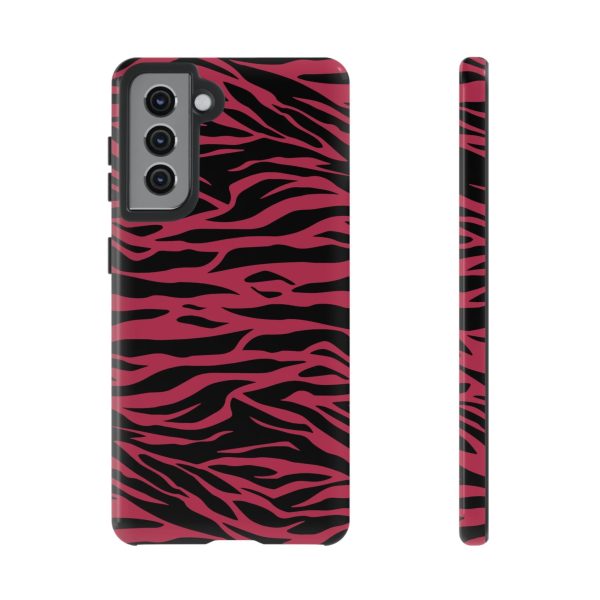 Viva Magenta Cute Wild Tiger Print Pattern Tough Phone Case - Image 12