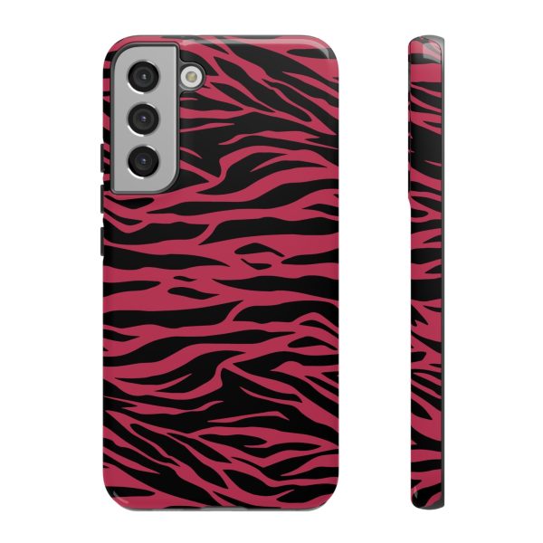 Viva Magenta Cute Wild Tiger Print Pattern Tough Phone Case - Image 20