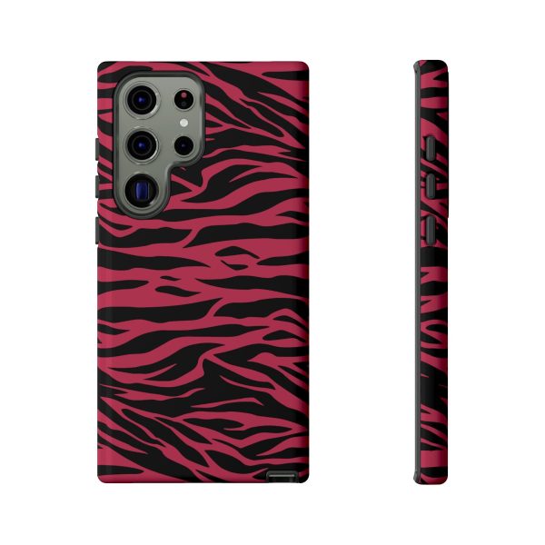 Viva Magenta Cute Wild Tiger Print Pattern Tough Phone Case - Image 28