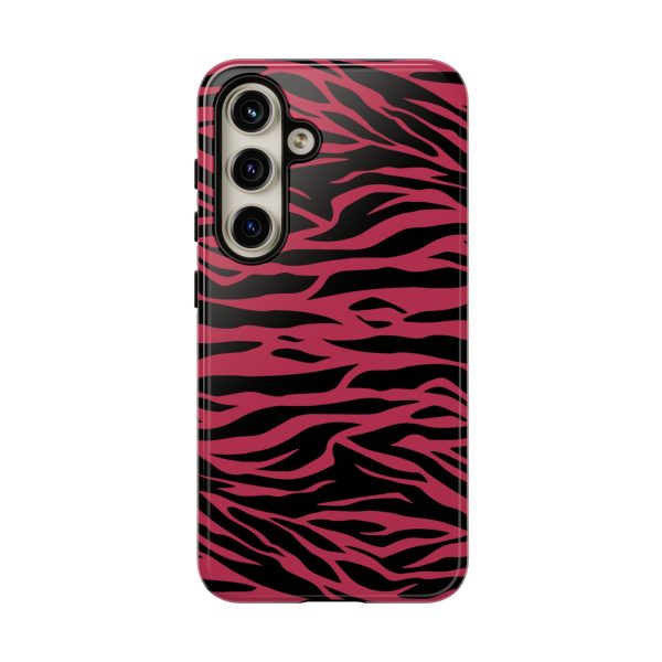 Viva Magenta Cute Wild Tiger Print Pattern Tough Phone Case - Image 35