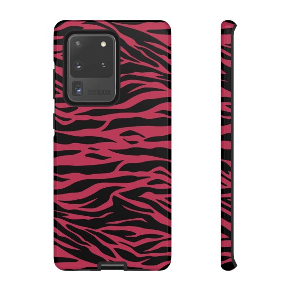 Viva Magenta Cute Wild Tiger Print Pattern Tough Phone Case - Image 2