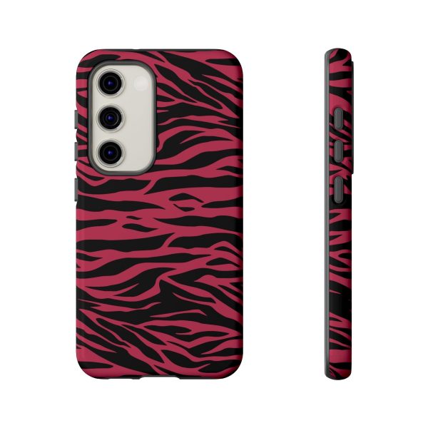 Viva Magenta Cute Wild Tiger Print Pattern Tough Phone Case - Image 26