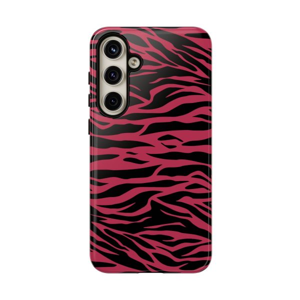 Viva Magenta Cute Wild Tiger Print Pattern Tough Phone Case - Image 36