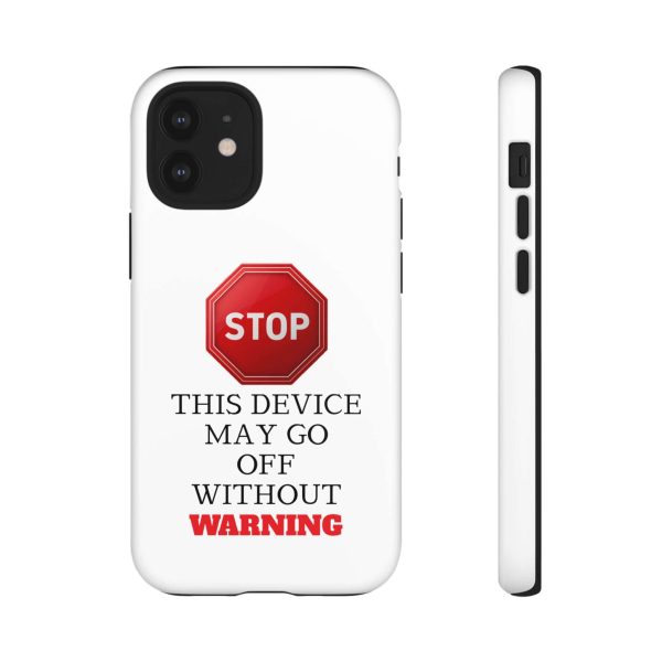 Warning Stop Tough Phone Case Cover,  iPhone Samsung Galaxy Cover - Image 2