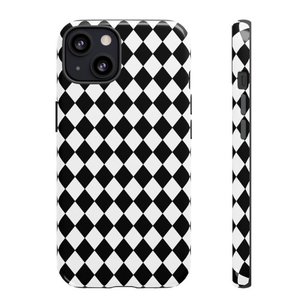 White and Black Dimond Tough phone Case Cover | iPhone | Google | Samsung - Image 8