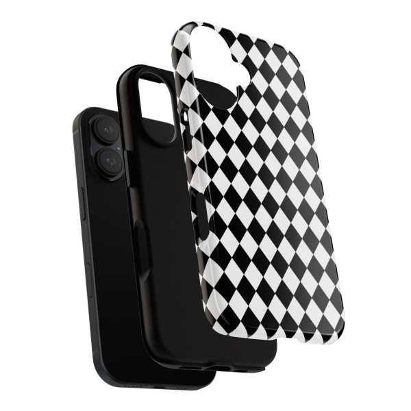 White and Black Dimond Tough phone Case Cover | iPhone | Google | Samsung - Image 59