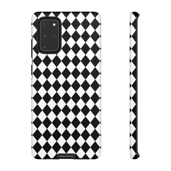 White and Black Dimond Tough phone Case Cover | iPhone | Google | Samsung - Image 3