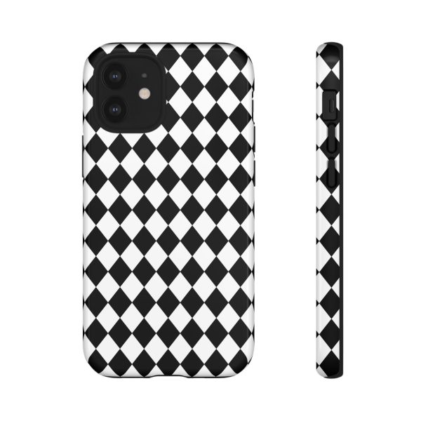 White and Black Dimond Tough phone Case Cover | iPhone | Google | Samsung - Image 4