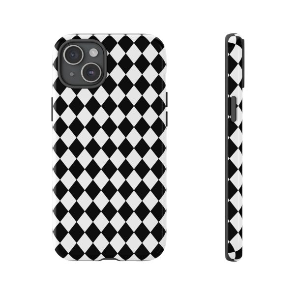 White and Black Dimond Tough phone Case Cover | iPhone | Google | Samsung - Image 32