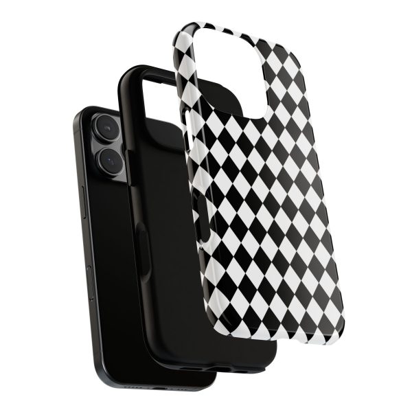 White and Black Dimond Tough phone Case Cover | iPhone | Google | Samsung - Image 65