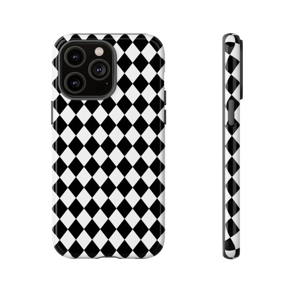 White and Black Dimond Tough phone Case Cover | iPhone | Google | Samsung - Image 25