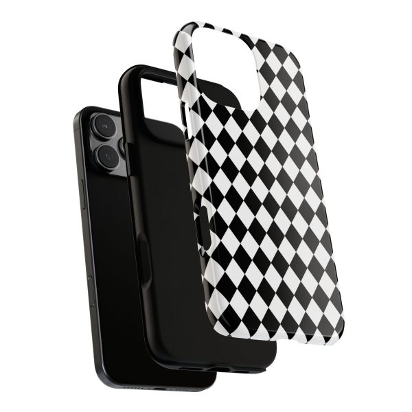 White and Black Dimond Tough phone Case Cover | iPhone | Google | Samsung - Image 68