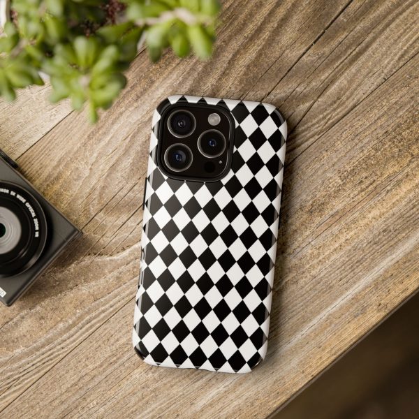 White and Black Dimond Tough phone Case Cover | iPhone | Google | Samsung - Image 66