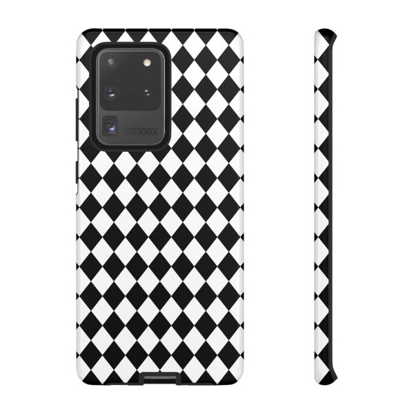 White and Black Dimond Tough phone Case Cover | iPhone | Google | Samsung - Image 2