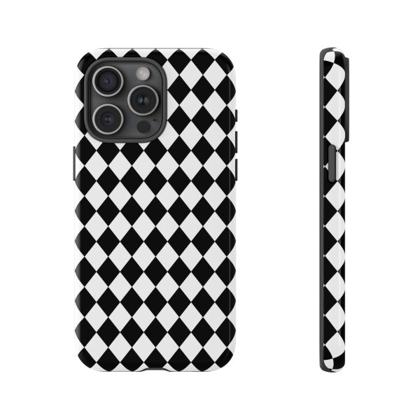 White and Black Dimond Tough phone Case Cover | iPhone | Google | Samsung - Image 34