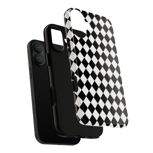 White and Black Dimond Tough phone Case Cover | iPhone | Google | Samsung - Image 62