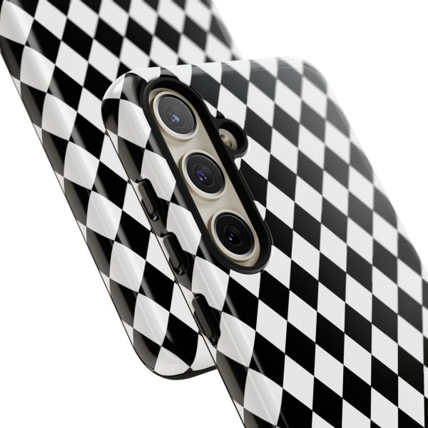 White and Black Dimond Tough phone Case Cover | iPhone | Google | Samsung - Image 54