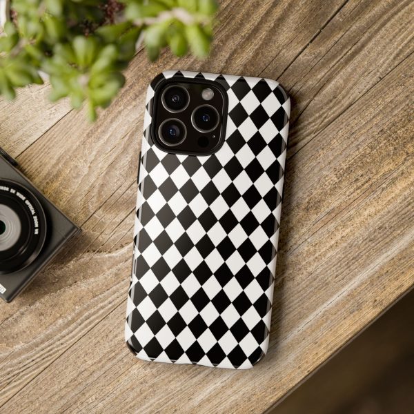 White and Black Dimond Tough phone Case Cover | iPhone | Google | Samsung - Image 69