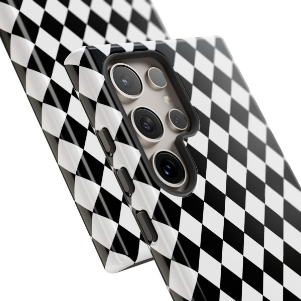 White and Black Dimond Tough phone Case Cover | iPhone | Google | Samsung - Image 55