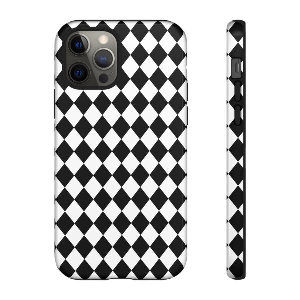 White and Black Dimond Tough phone Case Cover | iPhone | Google | Samsung - Image 6