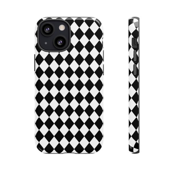 White and Black Dimond Tough phone Case Cover | iPhone | Google | Samsung - Image 9