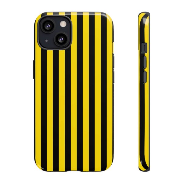 Yellow & Black Stripe Tough Case Phone Case for iPhone, Samsung, Google Mobile phones - Image 5