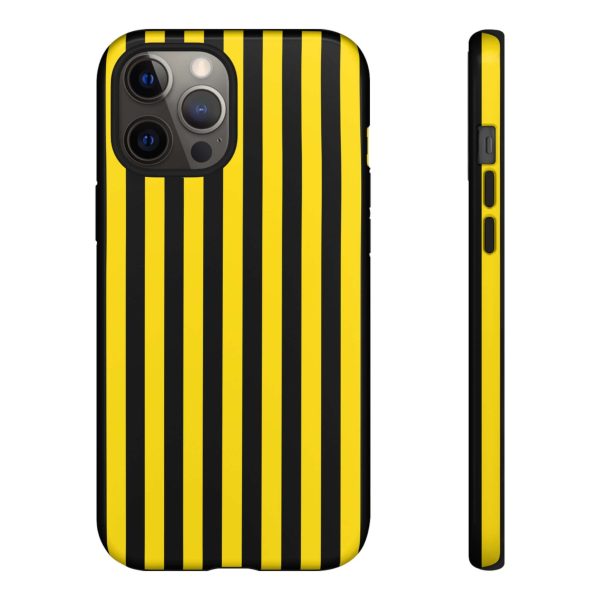 Yellow & Black Stripe Tough Case Phone Case for iPhone, Samsung, Google Mobile phones - Image 4