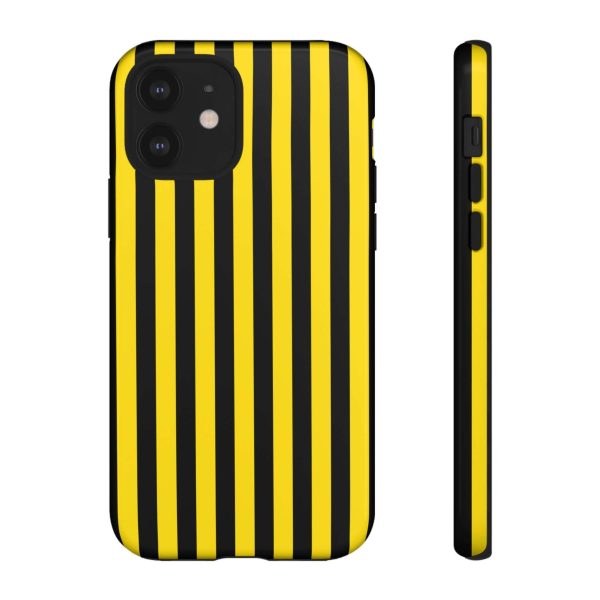 Yellow & Black Stripe Tough Case Phone Case for iPhone, Samsung, Google Mobile phones - Image 2