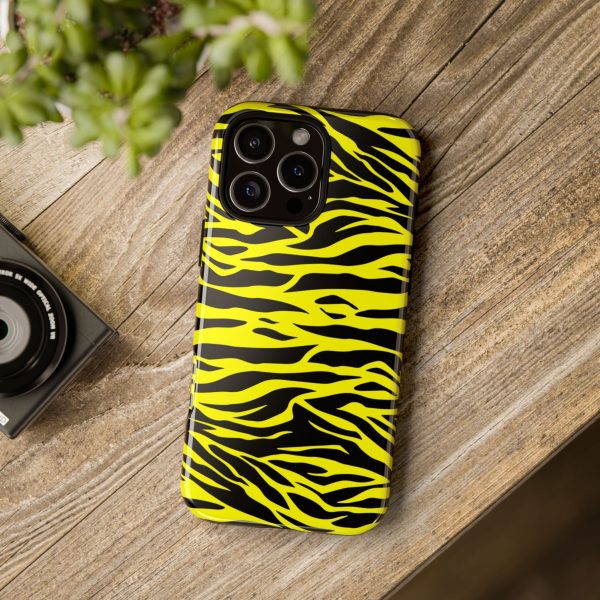 Yellow Cute Wild Tiger Print Pattern Tough Phone Case - Image 47