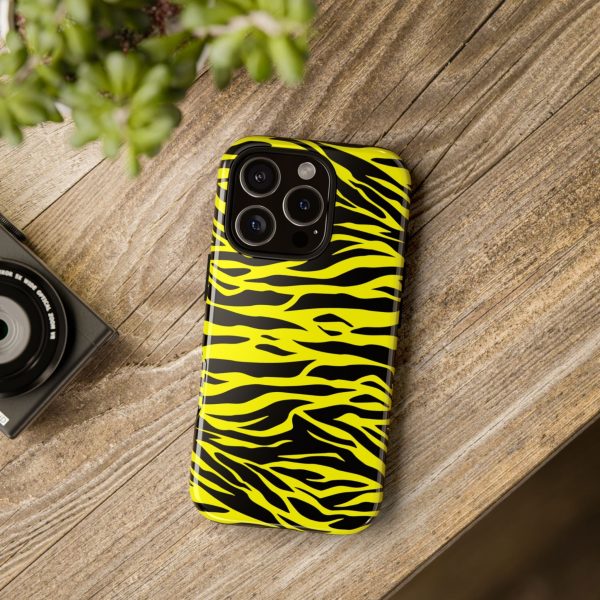 Yellow Cute Wild Tiger Print Pattern Tough Phone Case - Image 46