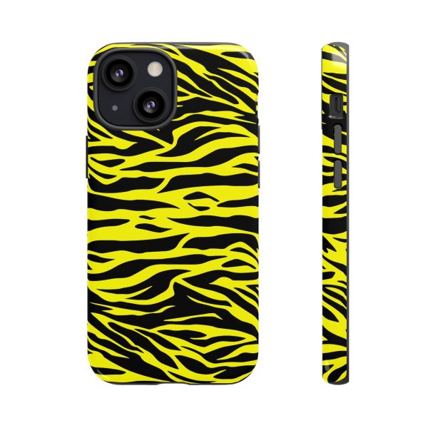 Yellow Cute Wild Tiger Print Pattern Tough Phone Case - Image 9