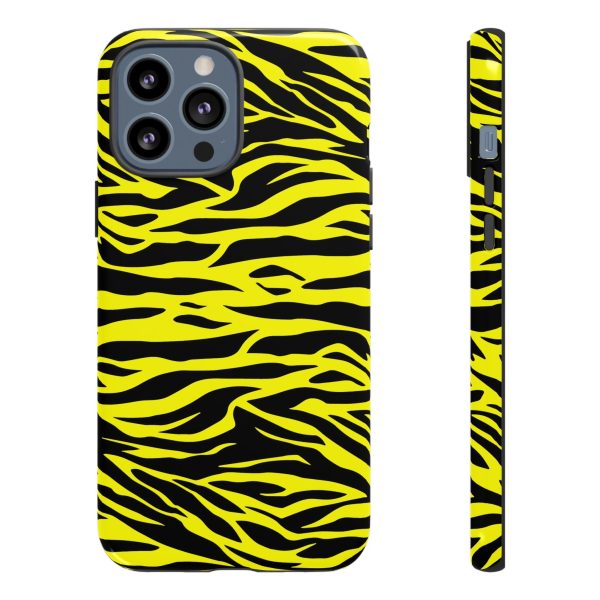 Yellow Cute Wild Tiger Print Pattern Tough Phone Case - Image 11