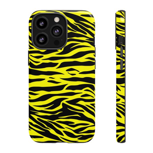 Yellow Cute Wild Tiger Print Pattern Tough Phone Case - Image 10