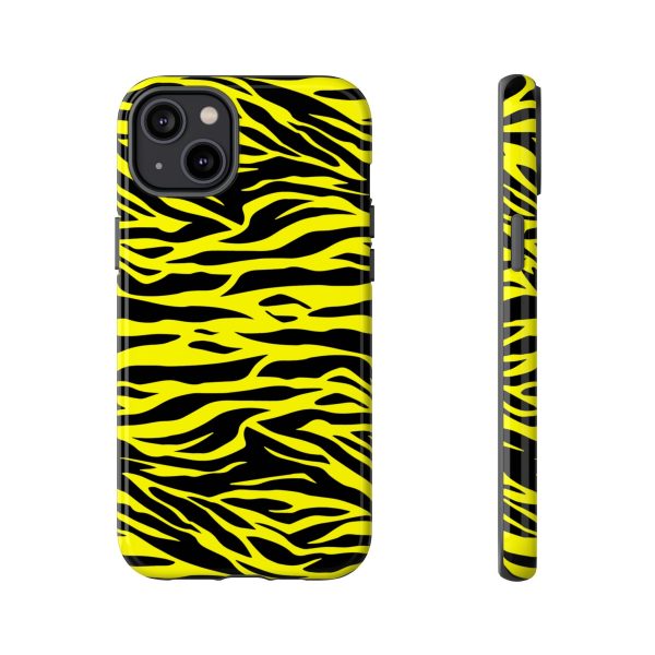 Yellow Cute Wild Tiger Print Pattern Tough Phone Case - Image 24