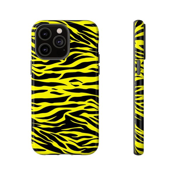 Yellow Cute Wild Tiger Print Pattern Tough Phone Case - Image 25