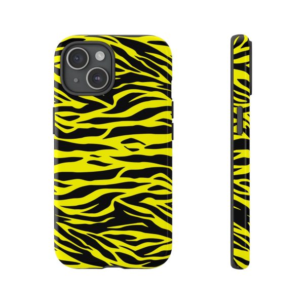 Yellow Cute Wild Tiger Print Pattern Tough Phone Case - Image 31